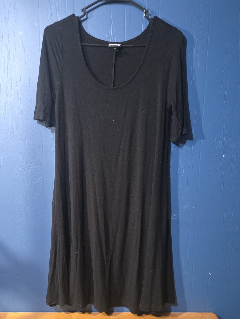 Joe Boxer Black Scoop Neck Short Sleeve Tunic Dress